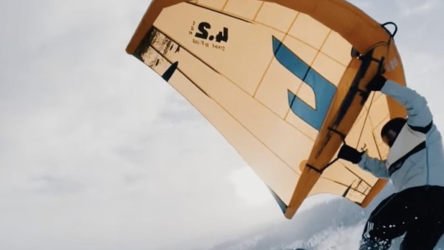 Wingsurf on Ice and Snow in Sweden