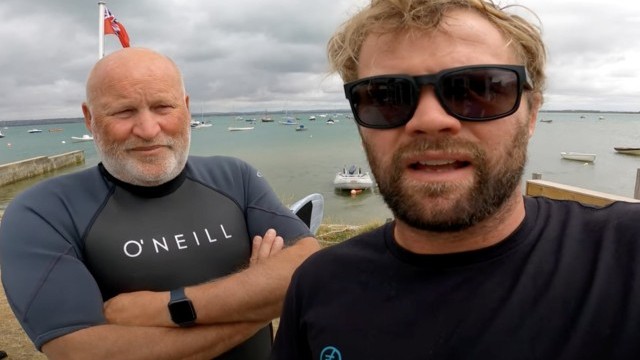 Teaching my Dad how to Wingfoil