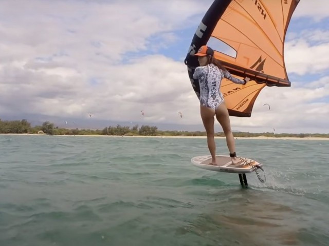 Big winds and small bumps, this is summertime winging on Maui.