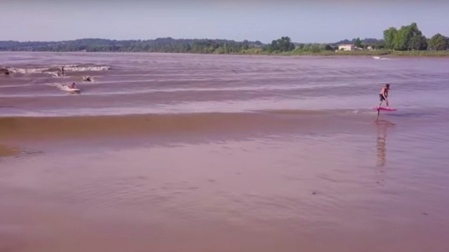 Hydrofoil Surfing on a Tidal Bore