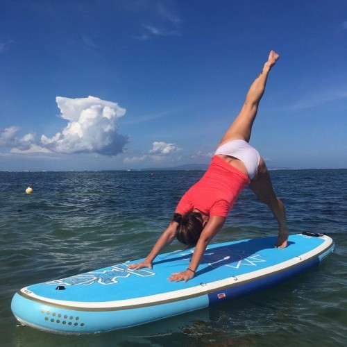 Adho Mukha Svanasana Variation -Three-Legged Downward Facing Dog Wing Foiling, SUP and Surf Technique