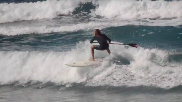 One day a La Playa Sup Surfing in Famara Lanzarote