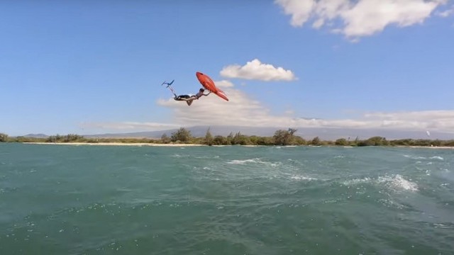 Action packed wing party at  Ka'a Foil Park, Maui