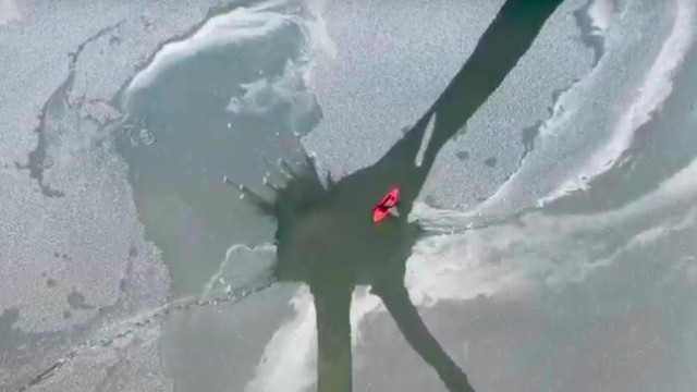 Travis Rice Rides His Lift eFoil Through Ice