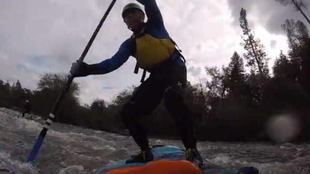 SUP the South Fork of the American River, CA - Highway Rapid