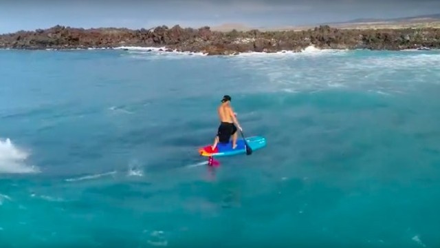 Hydrofoiling Lava Reef on the Big Island of Hawaii