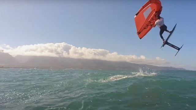 Winnging is back on Maui, long time no wind.