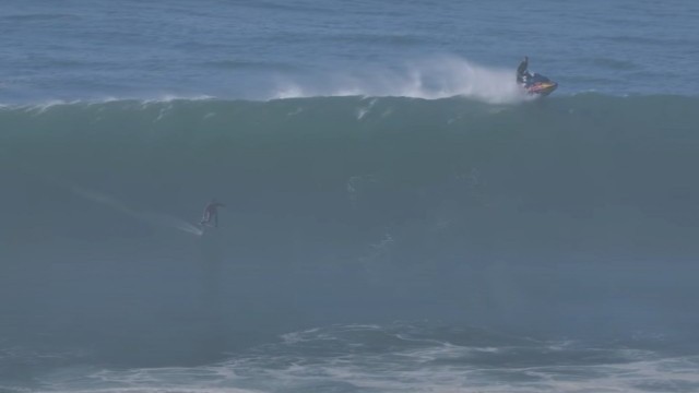 Kai Lenny FOIL Surfing BIG WAVES at Nazaré