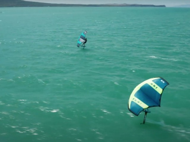 America's Cup sailor Paul Goodison with the PPC Surge Wing!