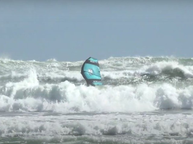 Crazy Wild Storm Wingsurf  Session at Big Bay South Africa