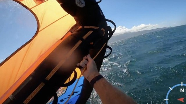 Wing-surfing Maliko to Kanaha