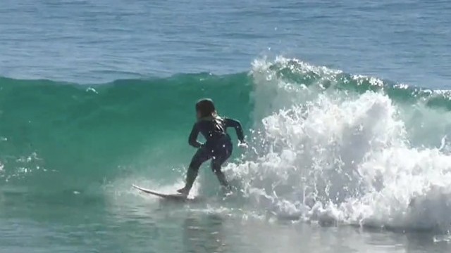 A Small Surfer Makes Big Waves
