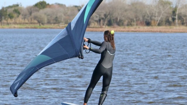 Wing Foiling, SUP and Surf Technique - Wing Foil Gybe Part 5 - Foiling Toe to Heel Gybe