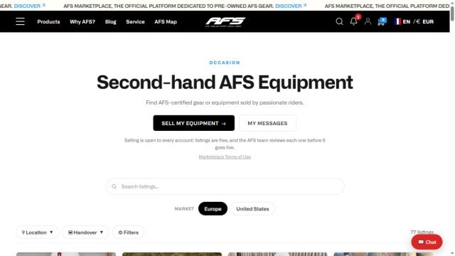AFS opens its second-hand marketplace to riders and resellers
