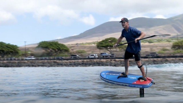 Zane Schweitzer rides the Starboard inflatable foil board, the Air Foil.