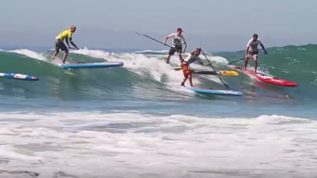 Battle of the Paddle Style Racing Comes to Fistral Beach, Cornwall, UK