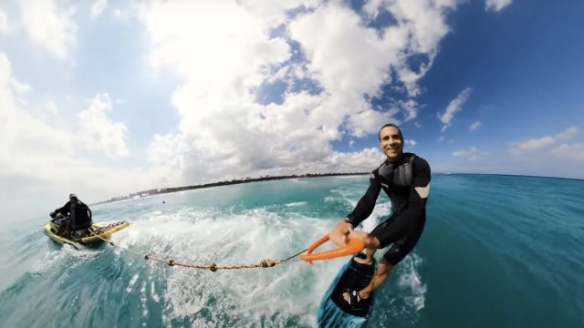 Tow foiling in Jupiter, Florida with Harry the LEGEND!