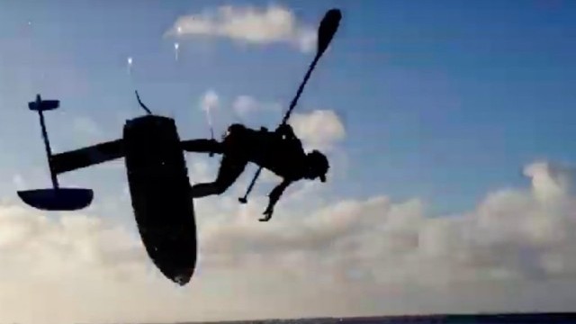 Derek Hama taking foiling to the next level, welcome to the Blue Planet team.