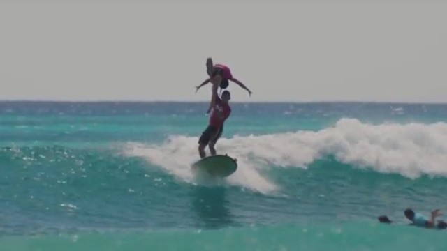 Tandem Surfing in Hawaii