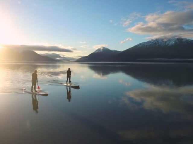 Surfing Alaska: Bore Tide at Sunrise