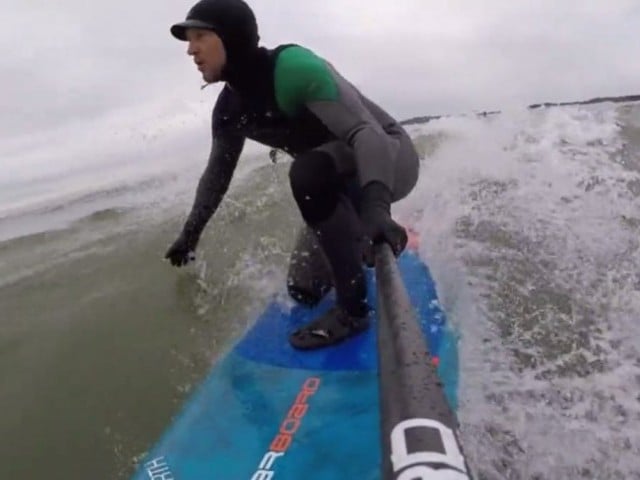 First surf of 2017 for SUP North