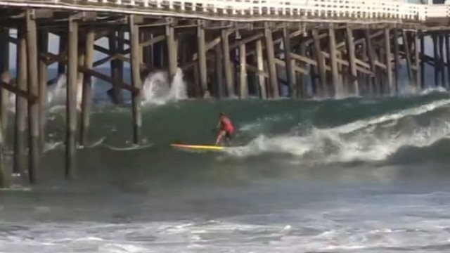 Throw Back Thursday: Laird Hamilton Shoots Pier on his SUP
