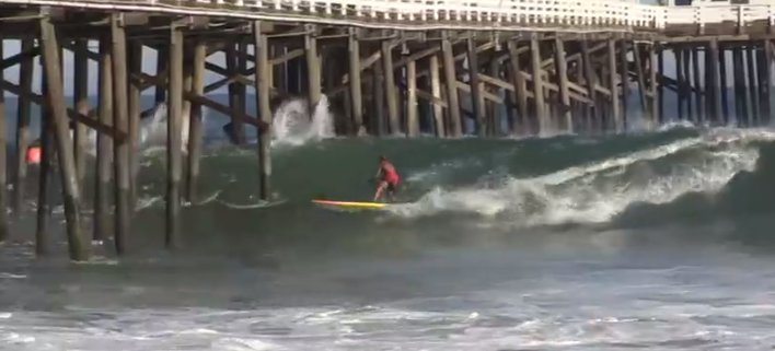 Throw Back Thursday: Laird Hamilton Shoots Pier on his SUP