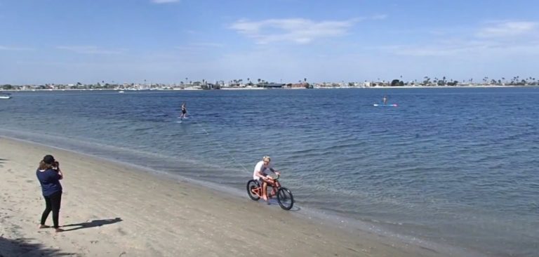Zane Schweitzer and Connor Baxter Foil Towing with an eBike