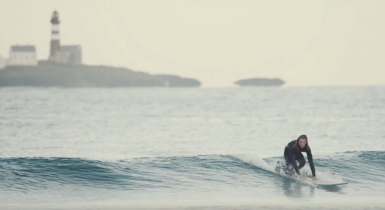 Longboard Surfing with Love Berggren in Norway