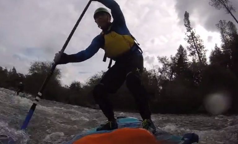 SUP the South Fork of the American River, CA - Highway Rapid