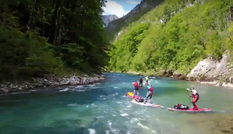TF1 - report from the first descent of Tara Canyon by SUP