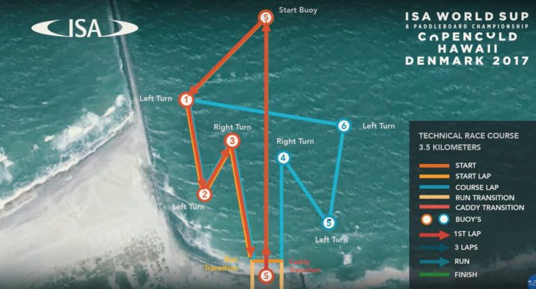 TECHNICAL RACE COURSE MAP - 2017 ISA World SUP & Paddleboard Championship