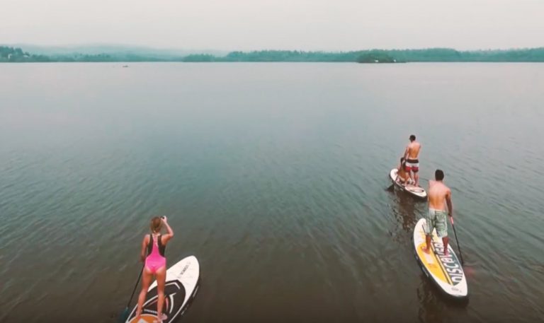 SUP SPOT team in Sri Lanka exploring Koggala Lake with D7 Boards