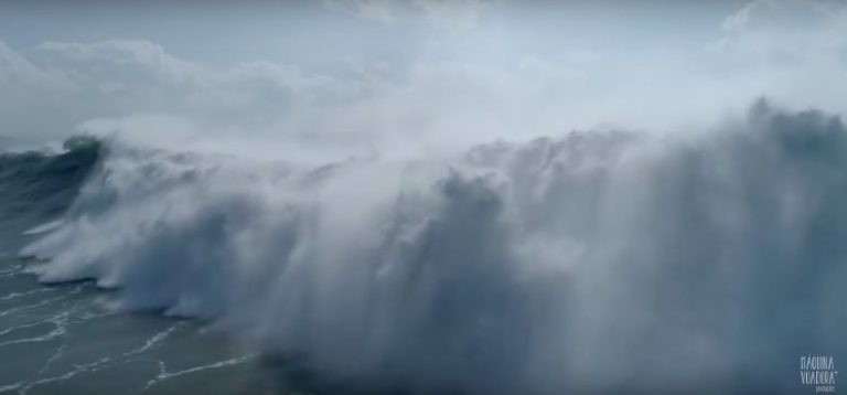 Double Trouble - Big Wave & Dramatic Aftermath Sequence #Drone - Nazaré, Portugal