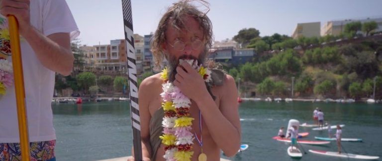 Agios Nikolaos on SUP 2018: What could happen if a castaway found a SUP board?