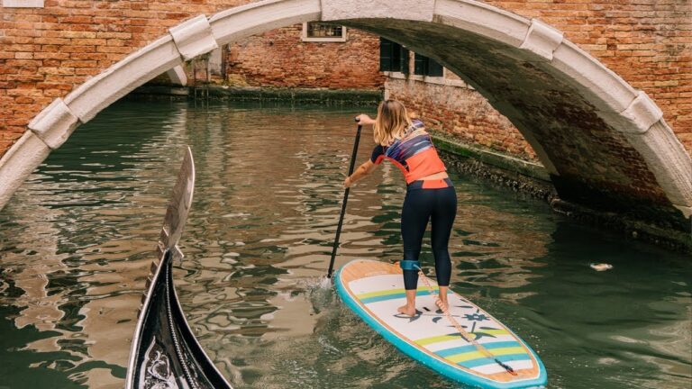 Stand up paddle à Venise - Collection Oxbow SUP & planches Glide Bambou