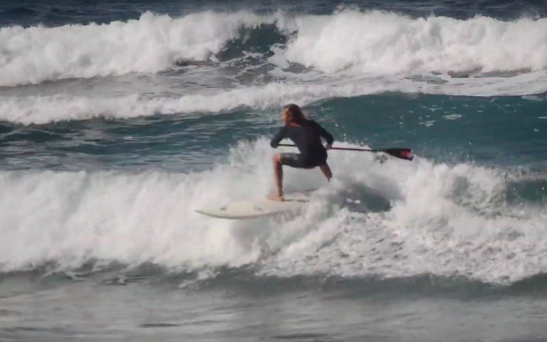 One day a La Playa Sup Surfing in Famara Lanzarote