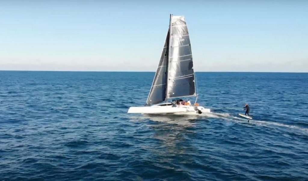 FOILING behind a SAIL BOAT with Tula’s Endless Summer