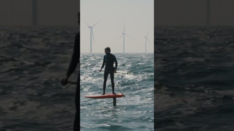 Casper Steinfath Becomes the First Person to SUP Hydrofoil Across the Kattegat Ocean #shorts