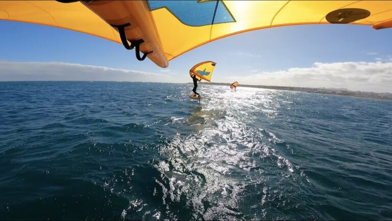 Wing Foiling Into The Summer Surf ..