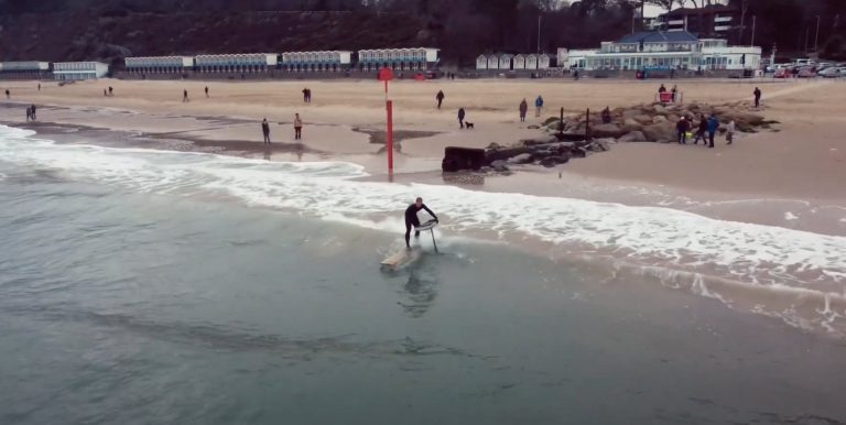 Dock start surf foiling