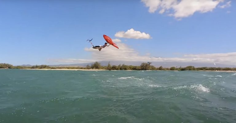 Action packed wing party at  Ka'a Foil Park, Maui