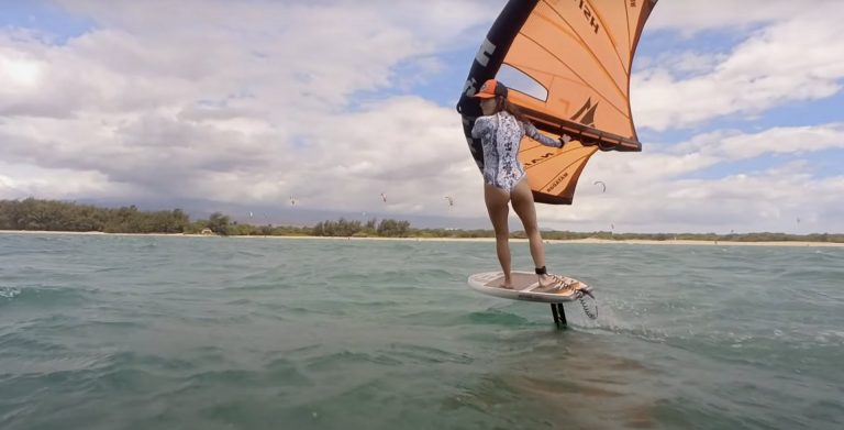 Big winds and small bumps, this is summertime winging on Maui.