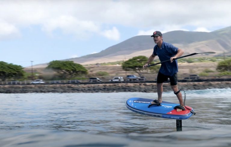 Zane Schweitzer rides the Starboard inflatable foil board, the Air Foil.