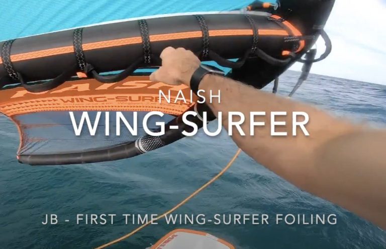First run on the Naish Wing Surfer