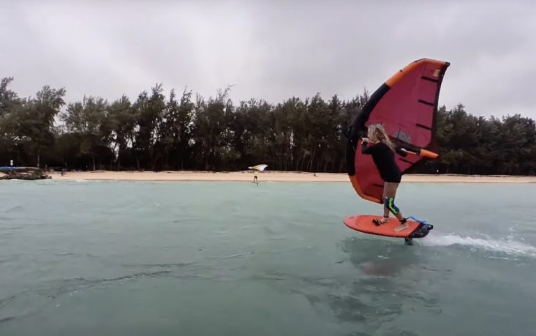A grey winter day of winging on Maui