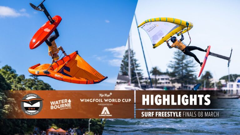 GWA Wingfoil World Cup New Zealand Highlight Day 6 - Surf Freestyle & FreeFly-Slalom