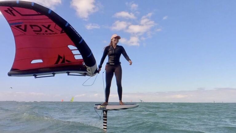 A light wind and small wave session with Carolina