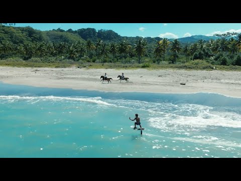 Real Horse Power! Foil Surfing Tow-in behind a Horse in Indonesia