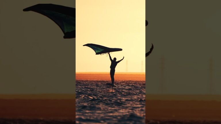 Sunset rides in the desert  #2023 #foil #mystic #northfoils #tarifa #beach #wingfoiling #wing